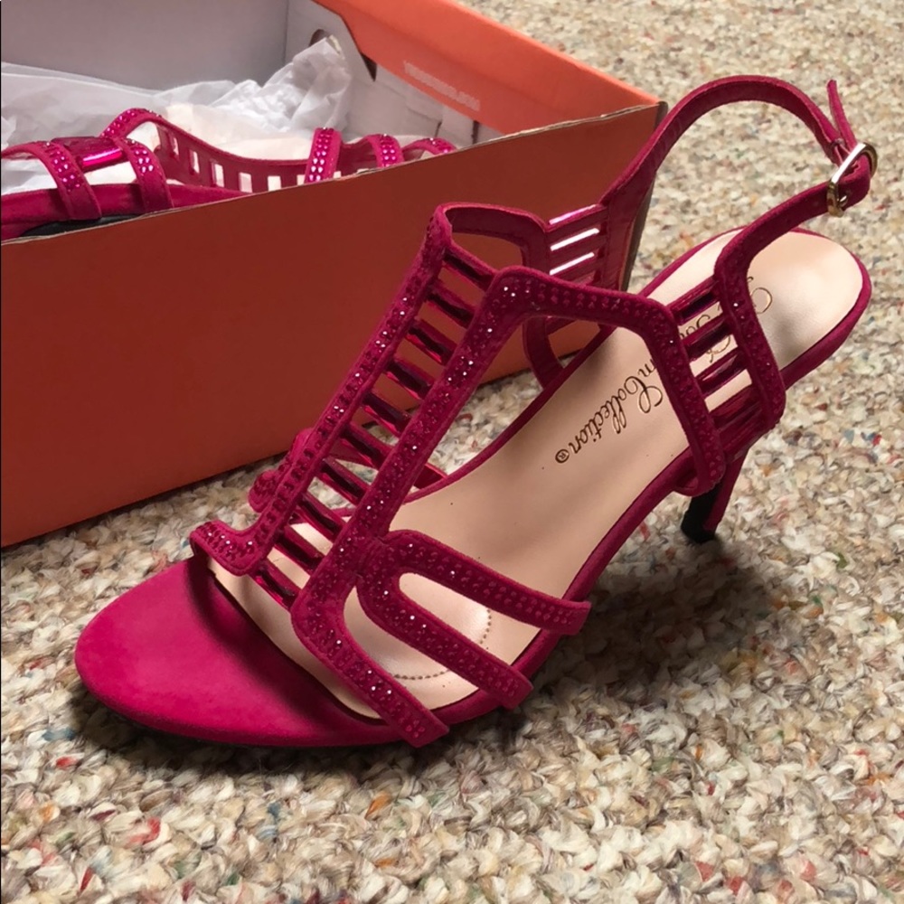 Suede Fuchsia Heels